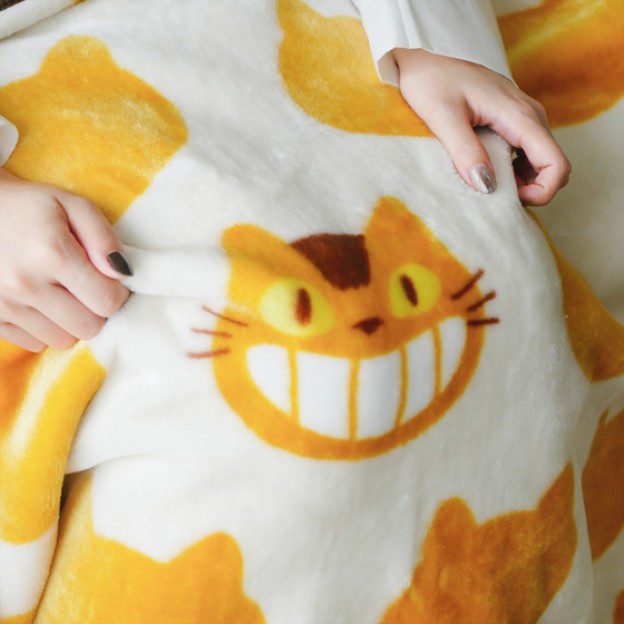 龍貓 剪影毛毯系列 柔軟膝蓋毯 貓巴士 (小)